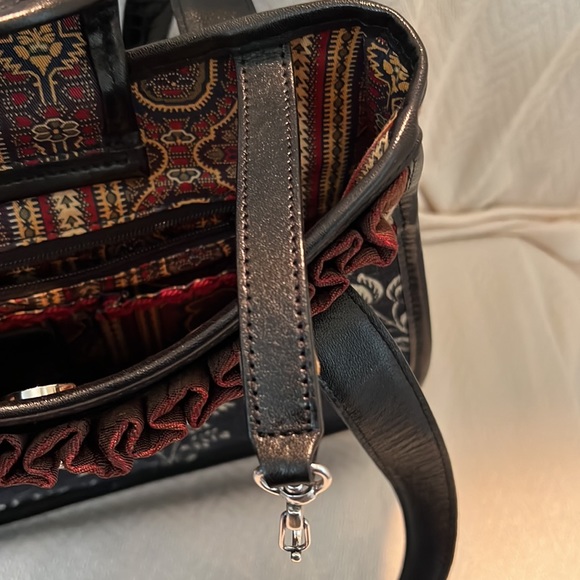 Brighton Vintage/Rare “Mercedes” Fabric and Leather Printed Handbag. - Picture 5 of 15